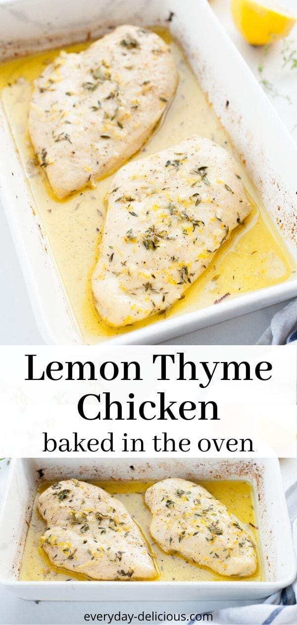 Lemon thyme chicken breast – baked in the oven - Everyday Delicious