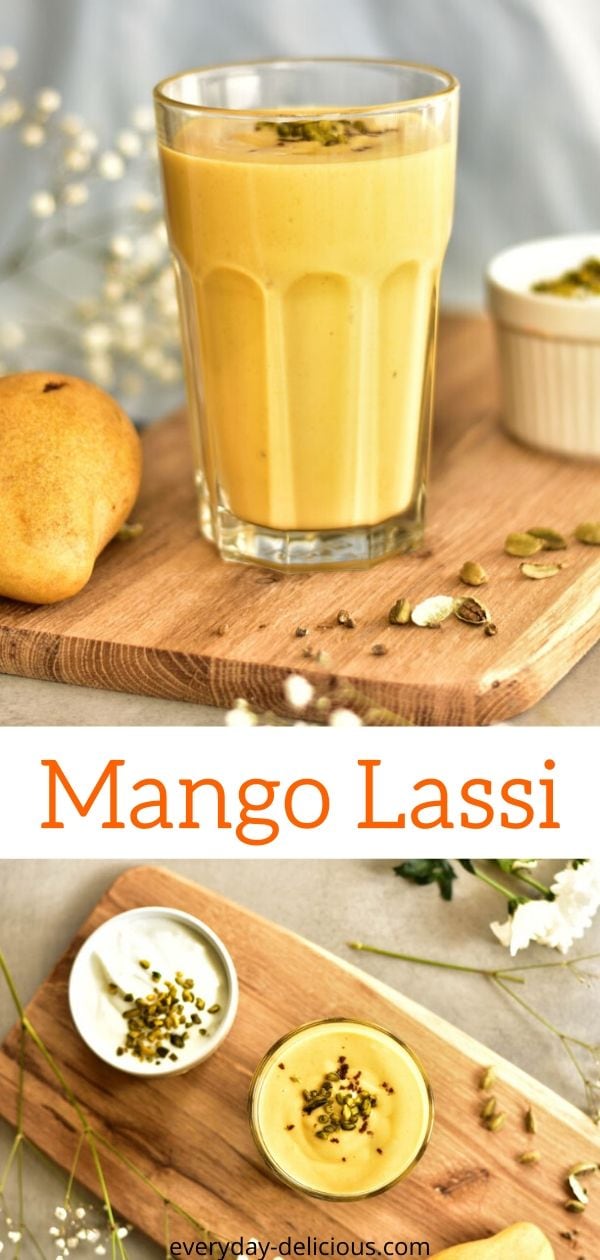 Mango Lassi Recipe - Indian yogurt drink with mango - Everyday Delicious
