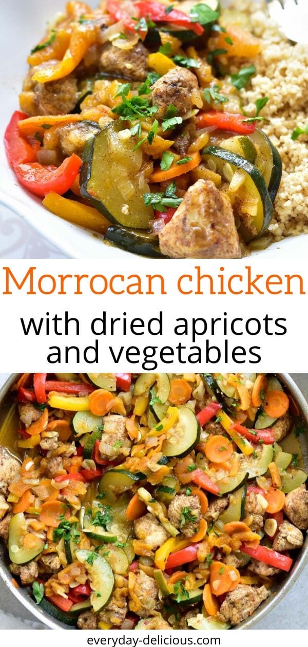 Moroccan chicken with apricots and vegetables - Everyday Delicious
