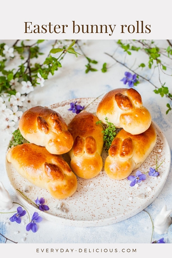 Easter bunny rolls - super adorable breakfast buns - Everyday Delicious