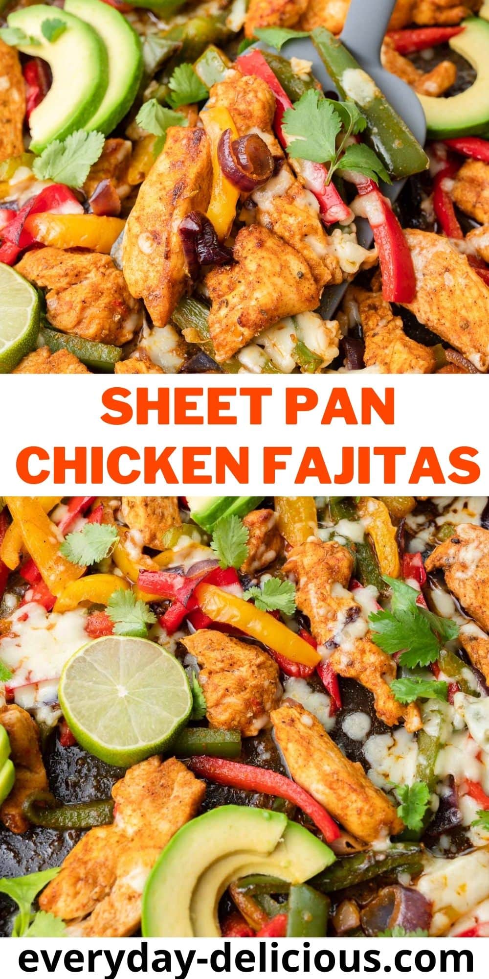 Sheet Pan Chicken Fajitas - quick and easy dinner in 30 minutes