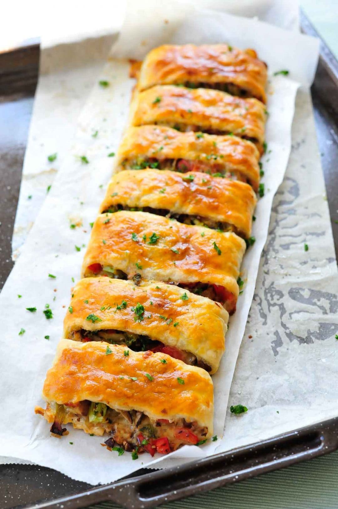 Puff Pastry Strudel With Vegetables And Cheese Everyday Delicious