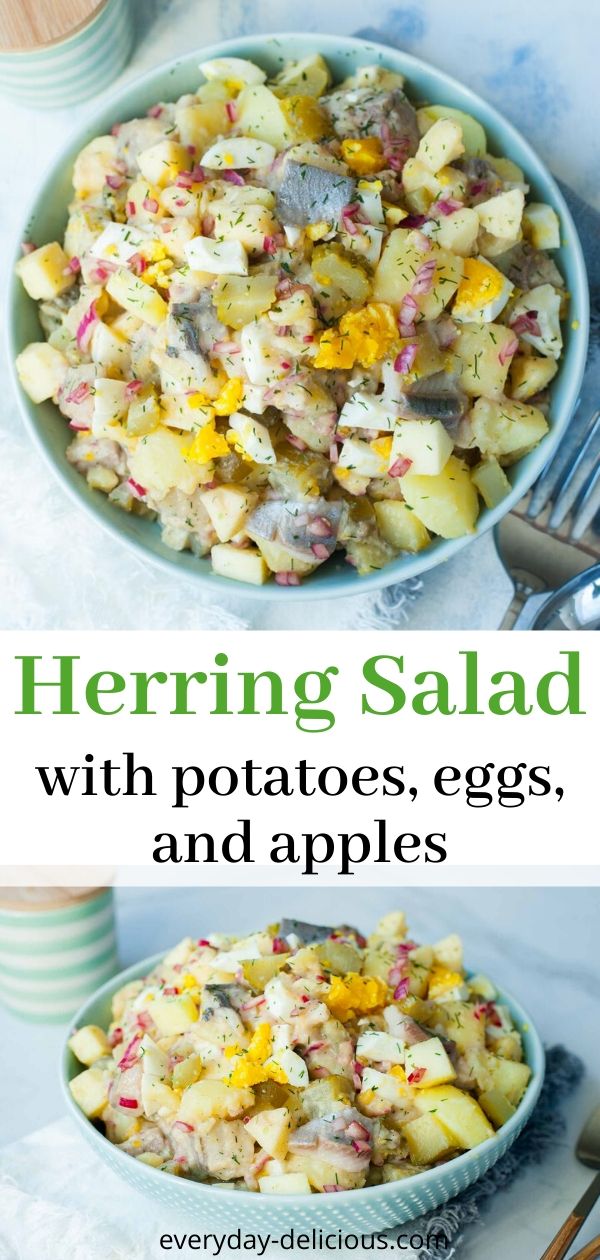 Herring Salad - with potatoes, eggs, pickles, and apples