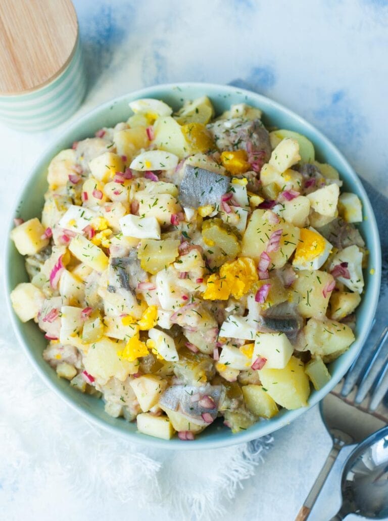 Herring Salad - with potatoes, eggs, pickles, and apples