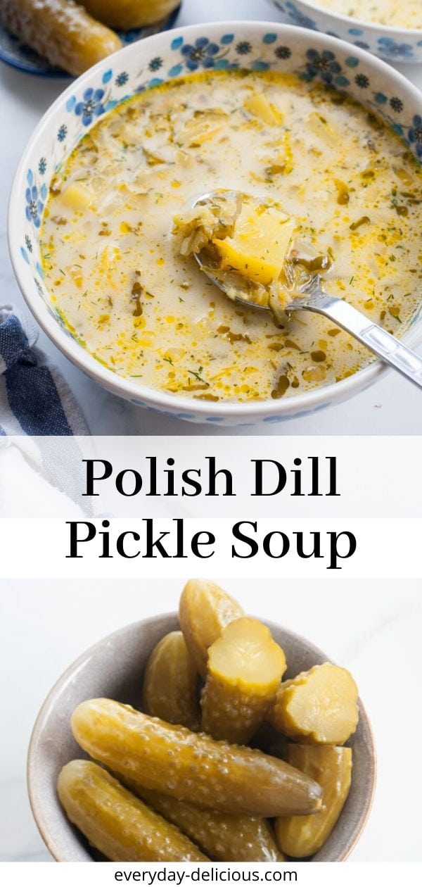 Dill pickle soup (Zupa ogórkowa / Polish cucumber soup)
