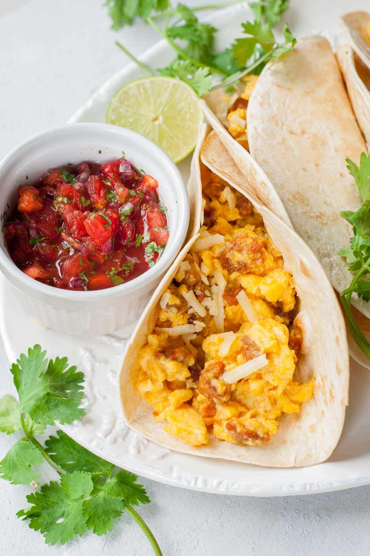 Chorizo Breakfast Tacos - Everyday Delicious
