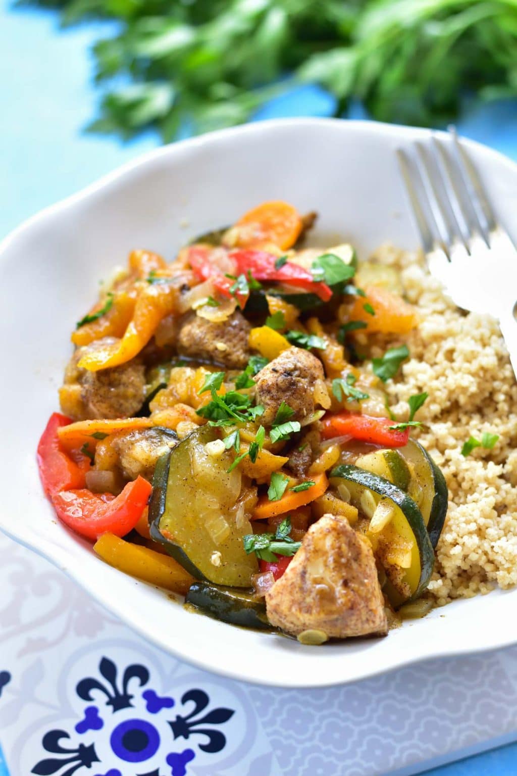 Moroccan chicken with apricots and vegetables Everyday Delicious