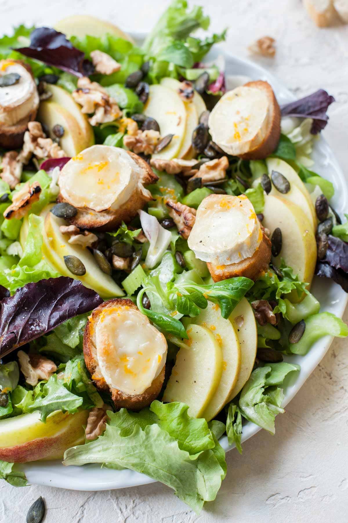 Apple Celery Salad With Walnuts And Goat Cheese Video Everyday Delicious 9216