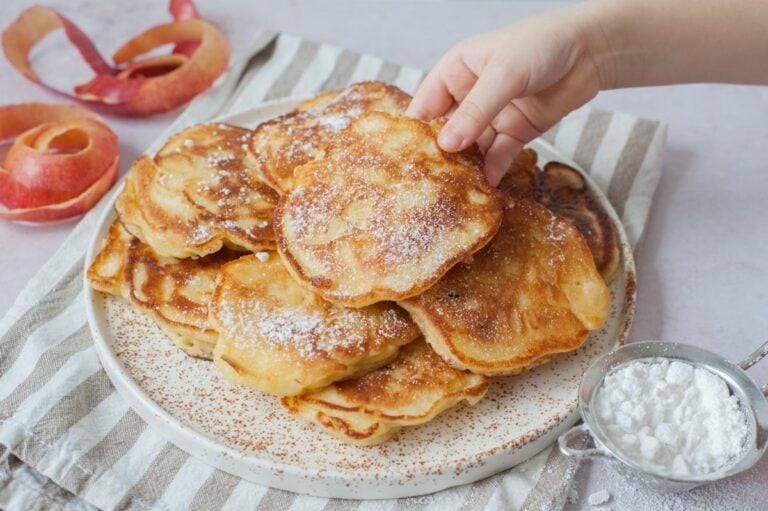 Polish Apple Pancakes (with yeast) - Everyday Delicious