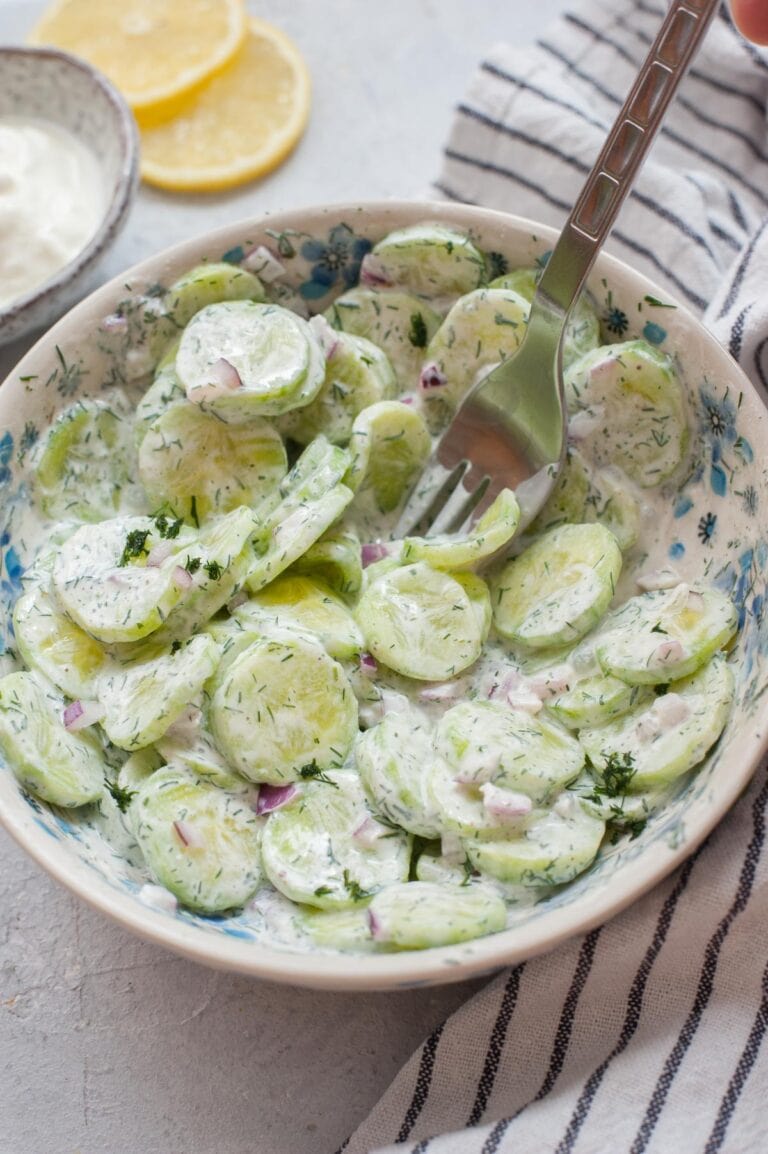 Mizeria (Polish cucumber salad) - Everyday Delicious
