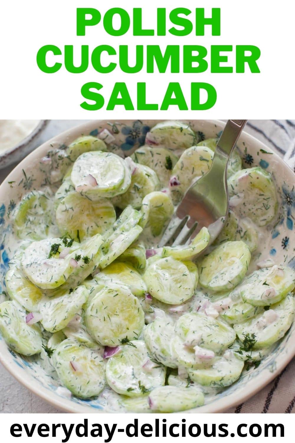 Mizeria (Polish cucumber salad) - Everyday Delicious