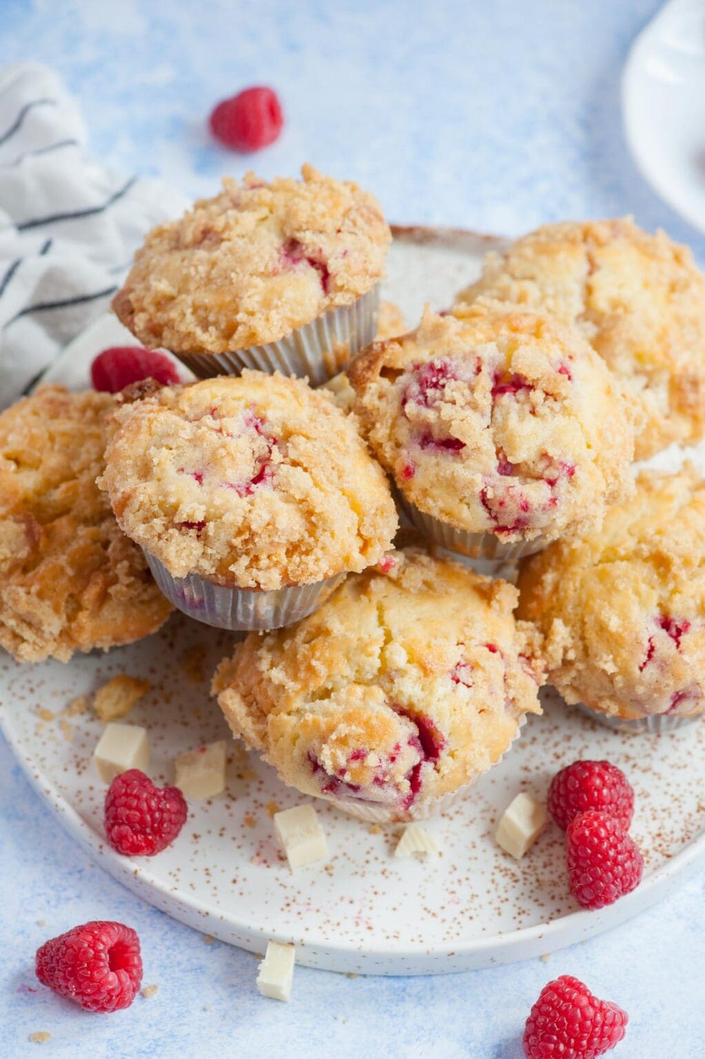 Raspberry White Chocolate Muffins - Everyday Delicious