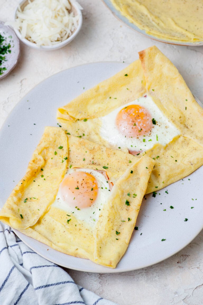 Savory Crepes (with ham, cheese, and eggs) - Everyday Delicious