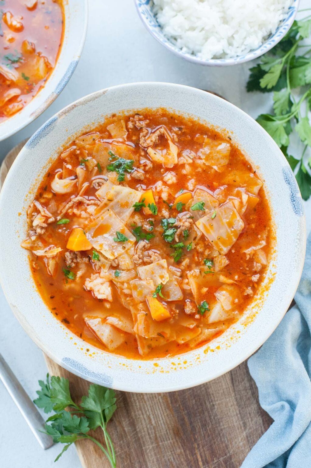 Stuffed Cabbage Soup (stove or pressure cooker)