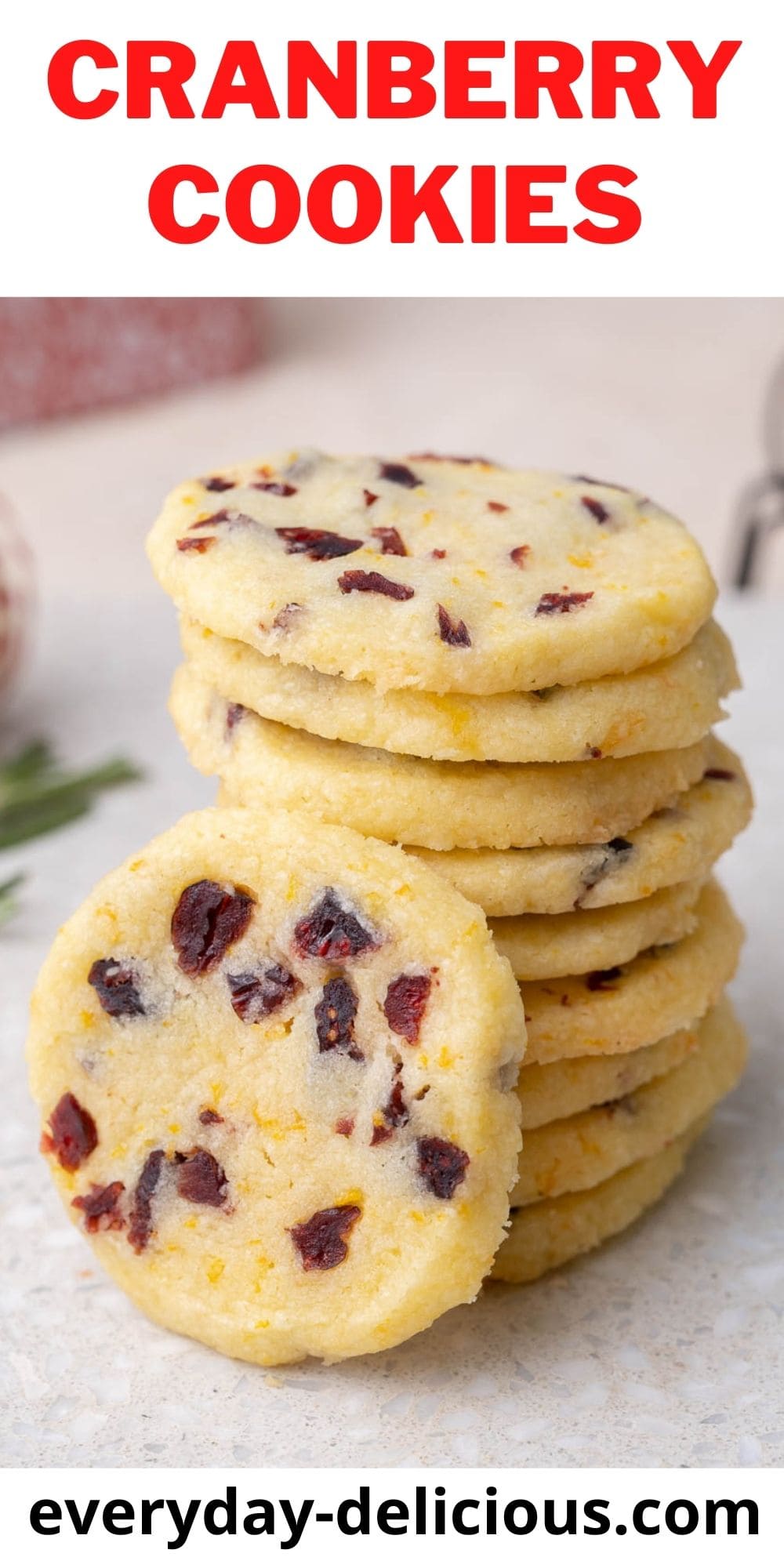 Cranberry Shortbread Cookies Easy Slice And Bake Cookies Video   Cranberry Cookies Pin 4 