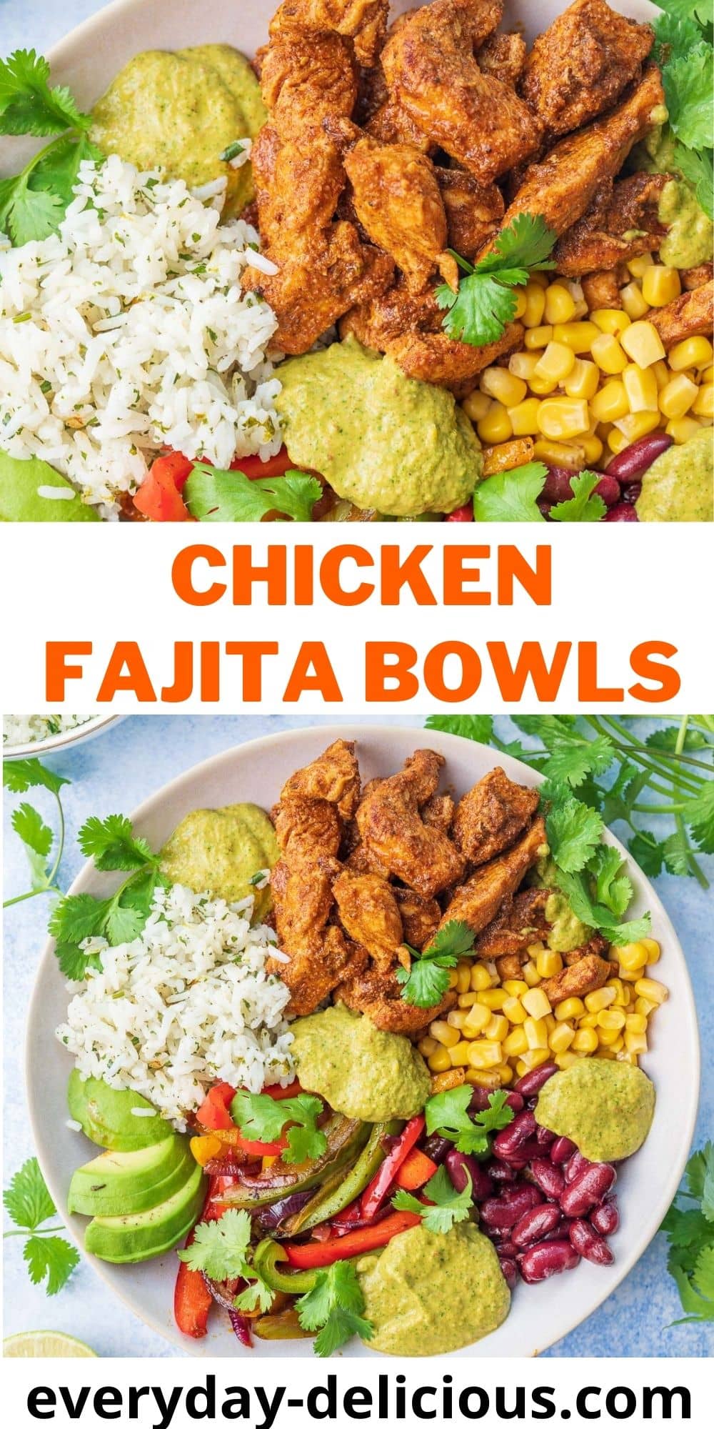 Chicken Fajita Bowls - Everyday Delicious