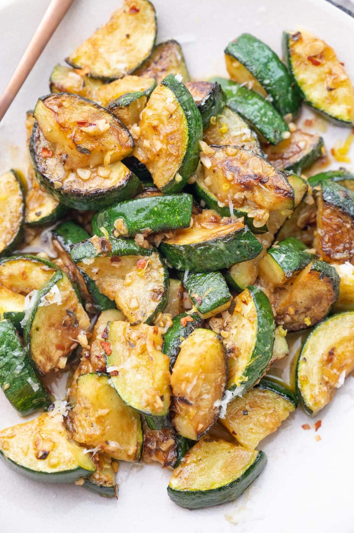 Sautéed Zucchini (Garlic Lemon Parmesan Zucchini) - Everyday Delicious