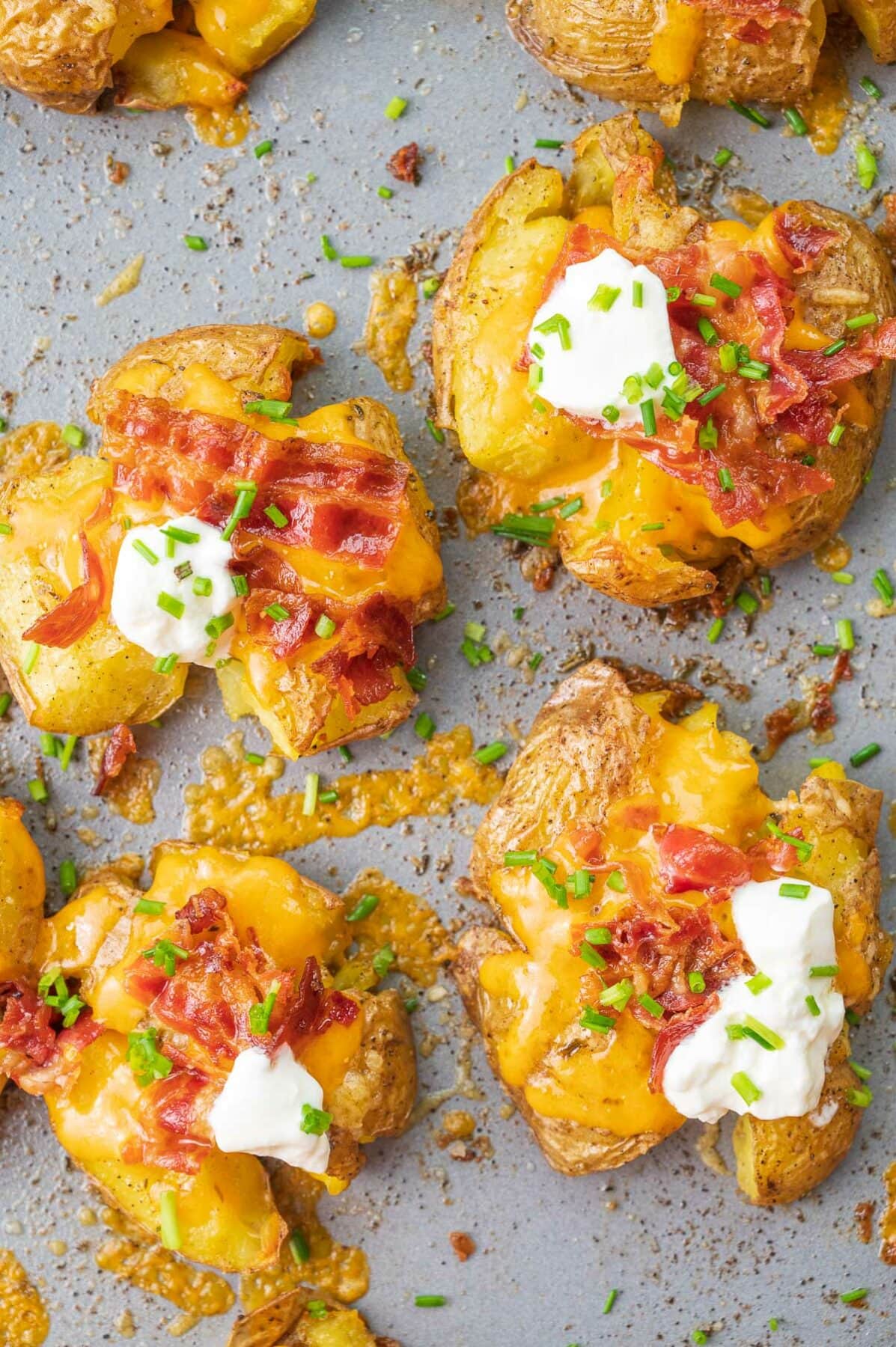 Loaded Smashed Potatoes - Everyday Delicious