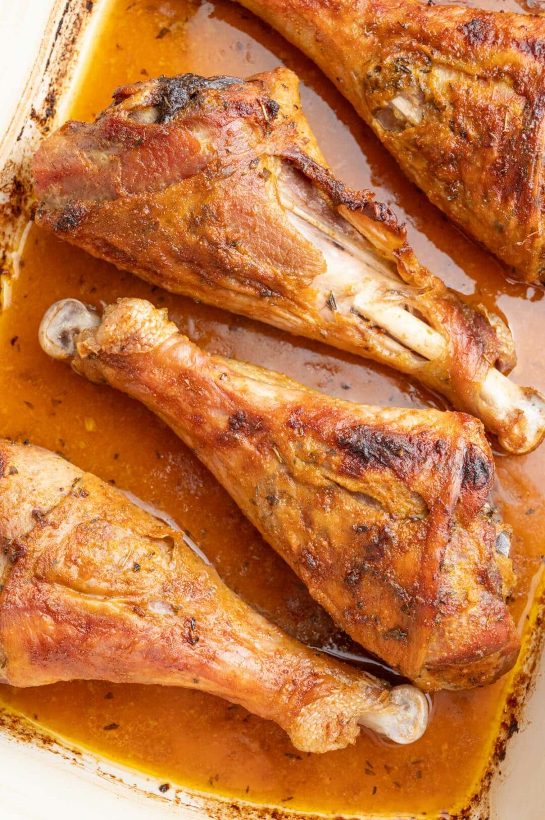 Baked Turkey Drumsticks Fall Off The Bone Meat Everyday Delicious 