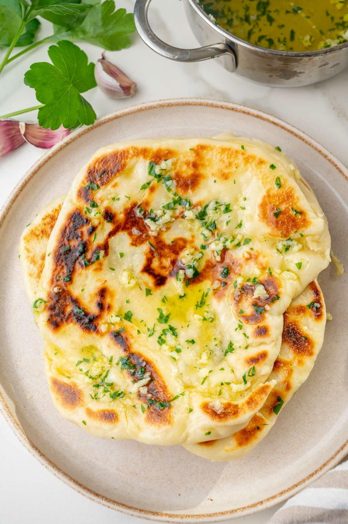 Garlic Naan Bread - Everyday Delicious