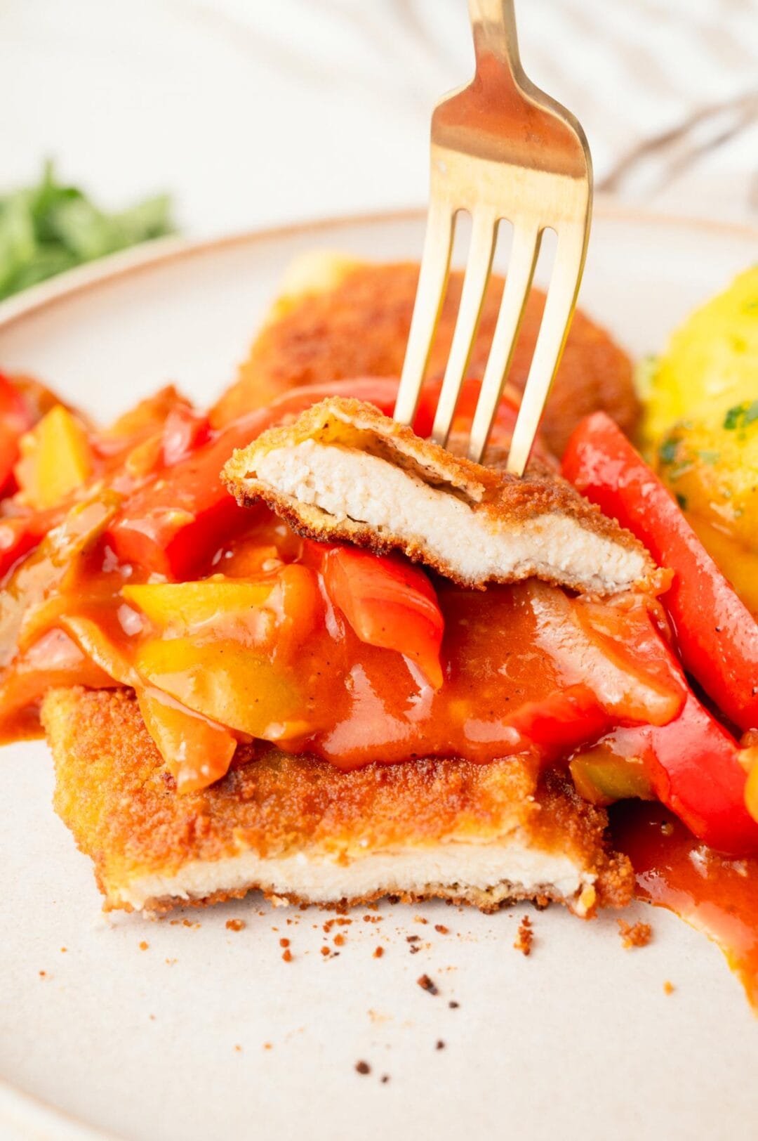 Zigeunerschnitzel Gypsys Schnitzel Bell Pepper Sauce