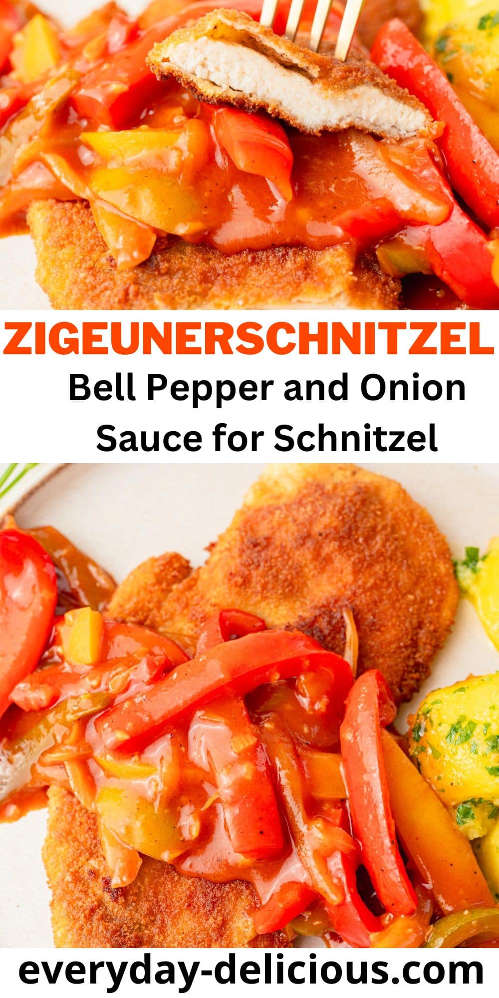 Zigeunerschnitzel Gypsys Schnitzel Bell Pepper Sauce 9678